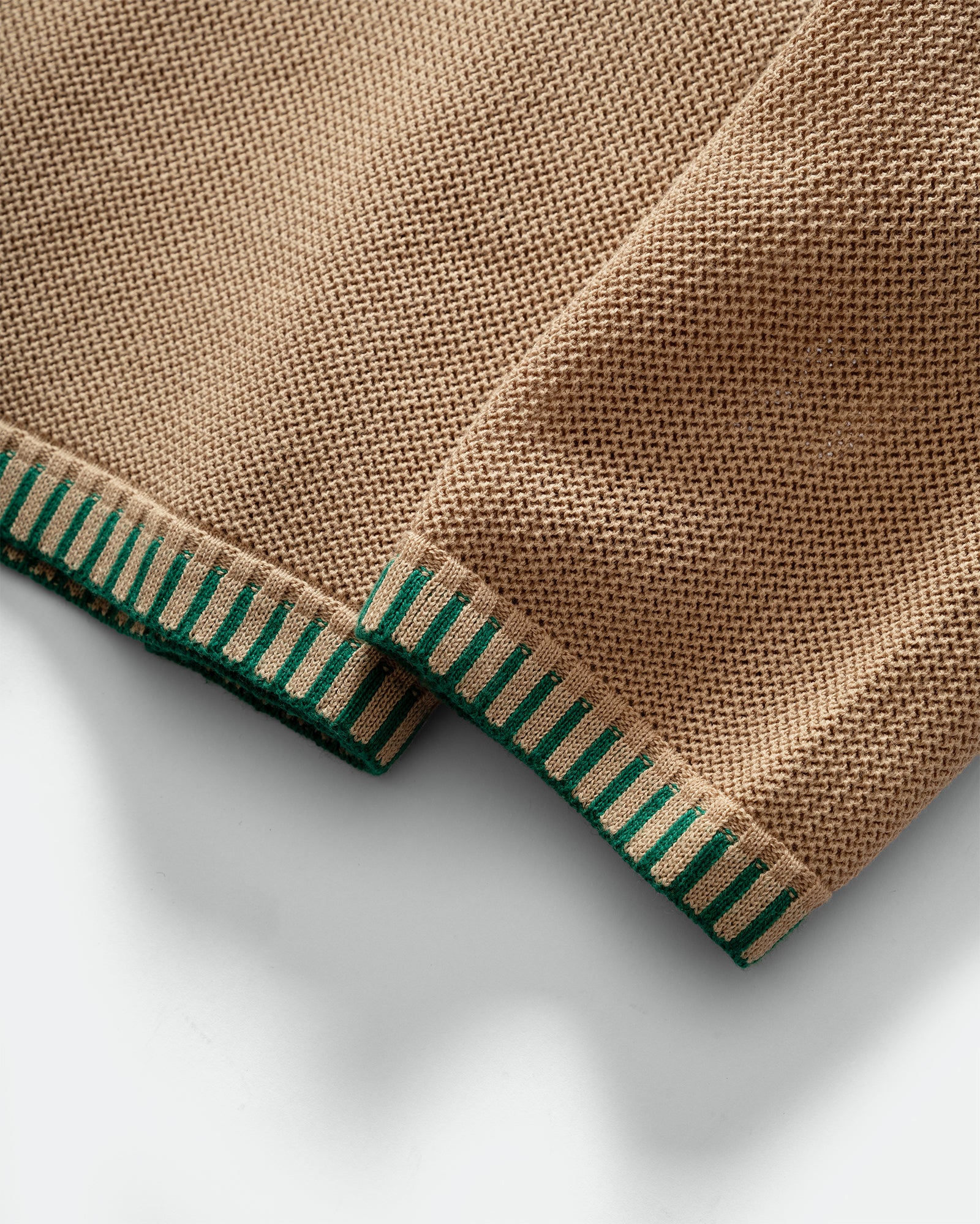 The NERDYS - Knit Edge Shirt Cardigan Beige