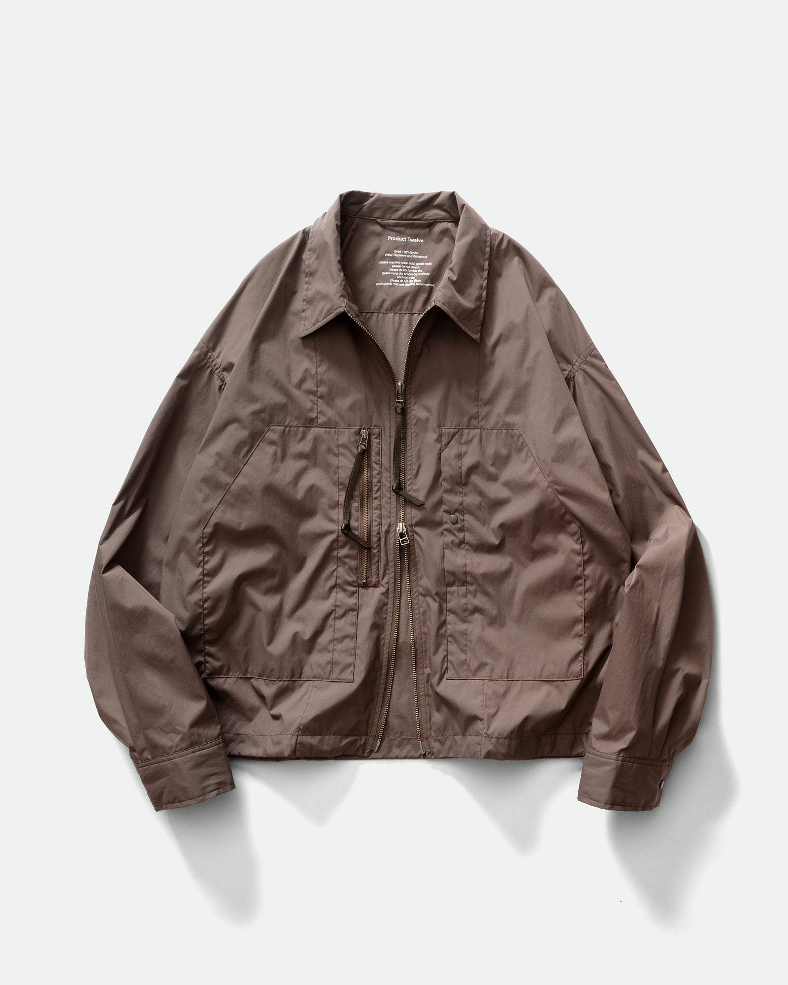 Product Twelve - Zip Up Utility Shirt Jacket Brown