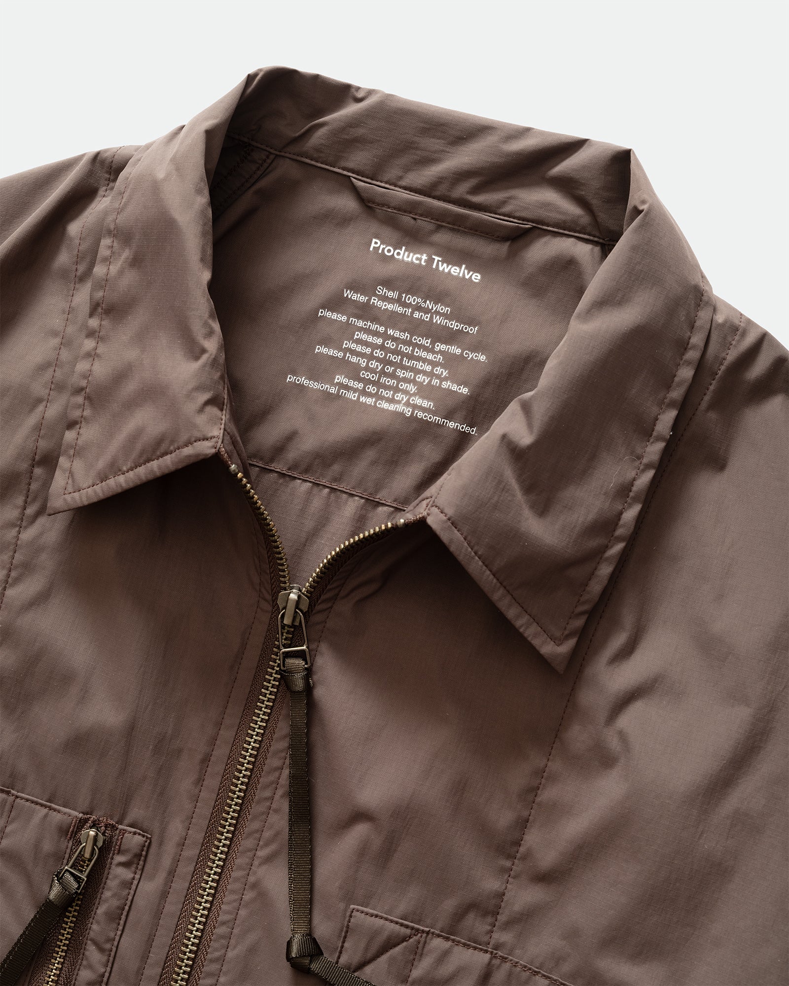 Product Twelve - Zip Up Utility Shirt Jacket Brown