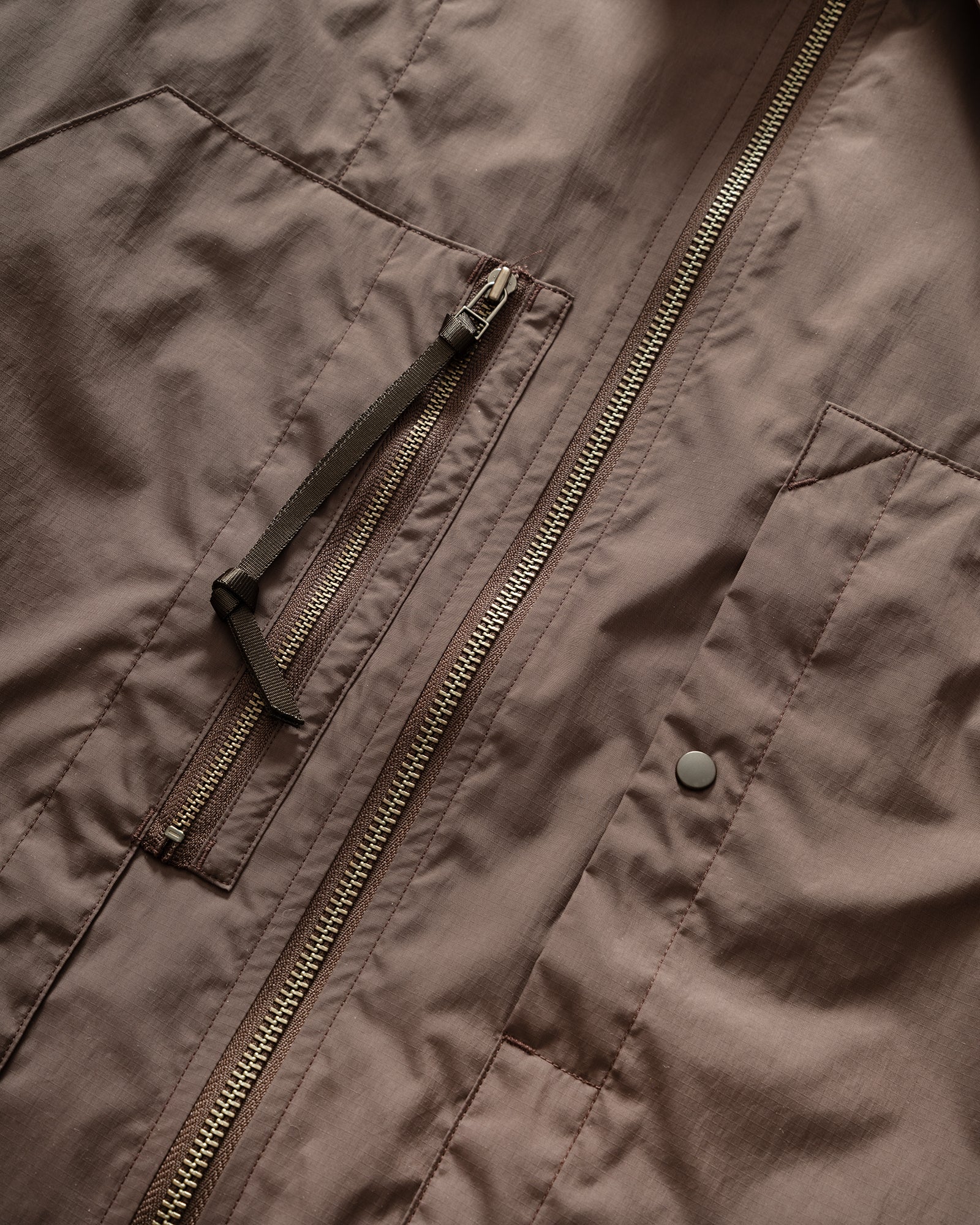 Product Twelve - Zip Up Utility Shirt Jacket Brown