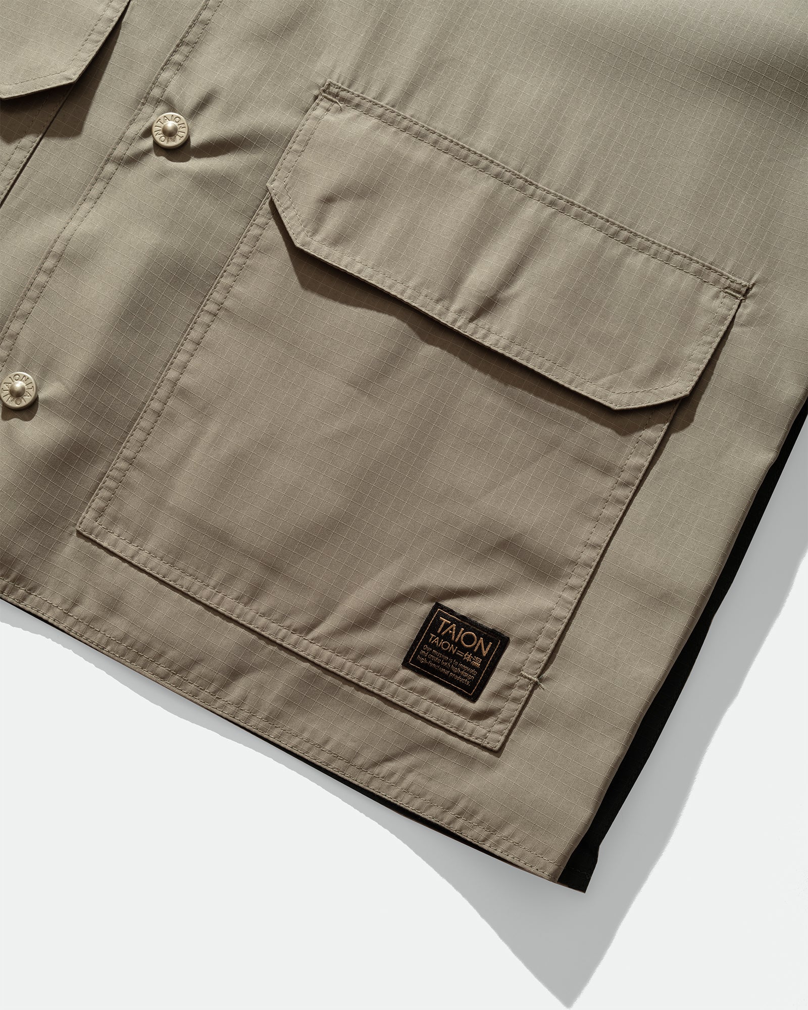 TAION - Military Reversible Crew Neck Vest Sage Green