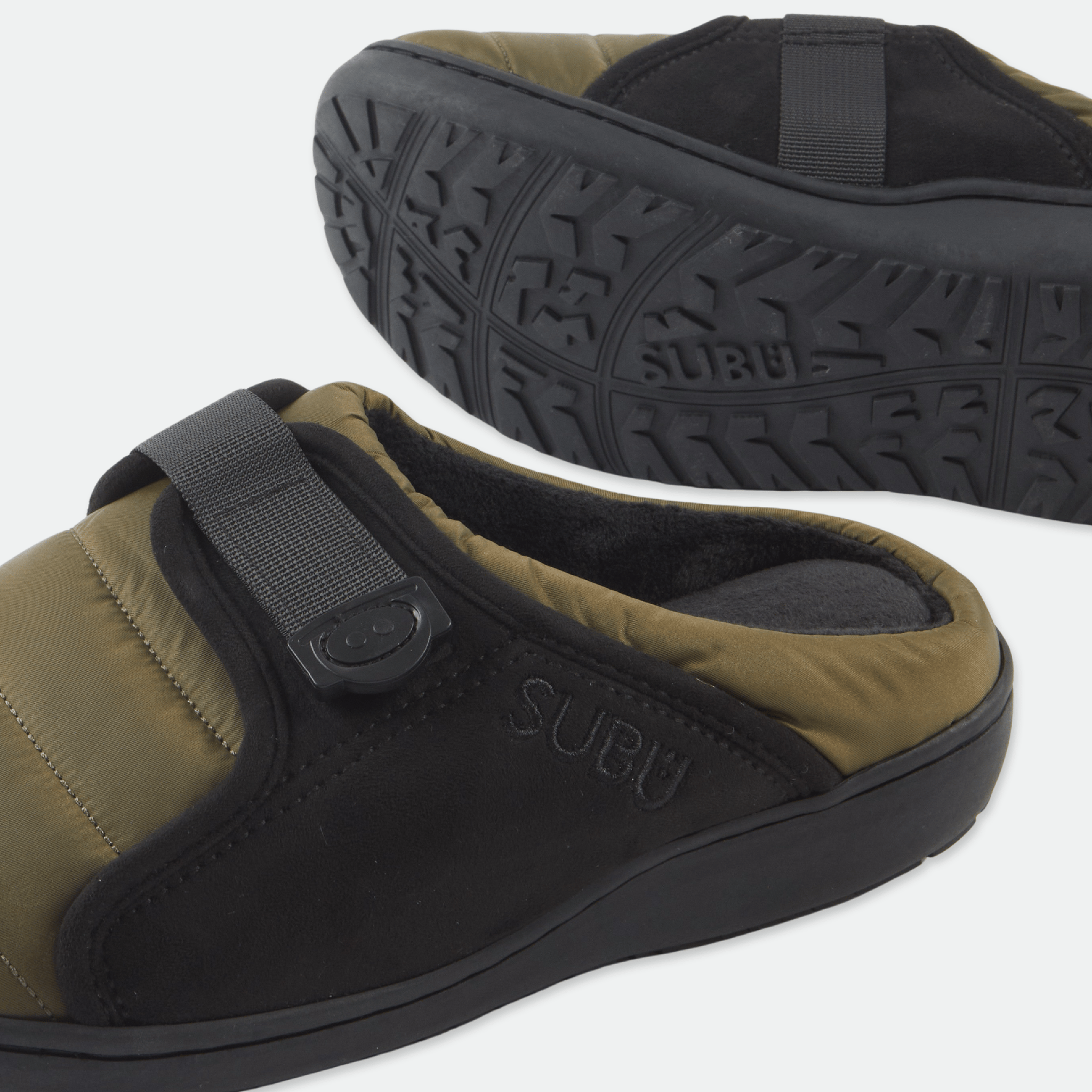 SUBU - Quilted Belt Slipper Khaki