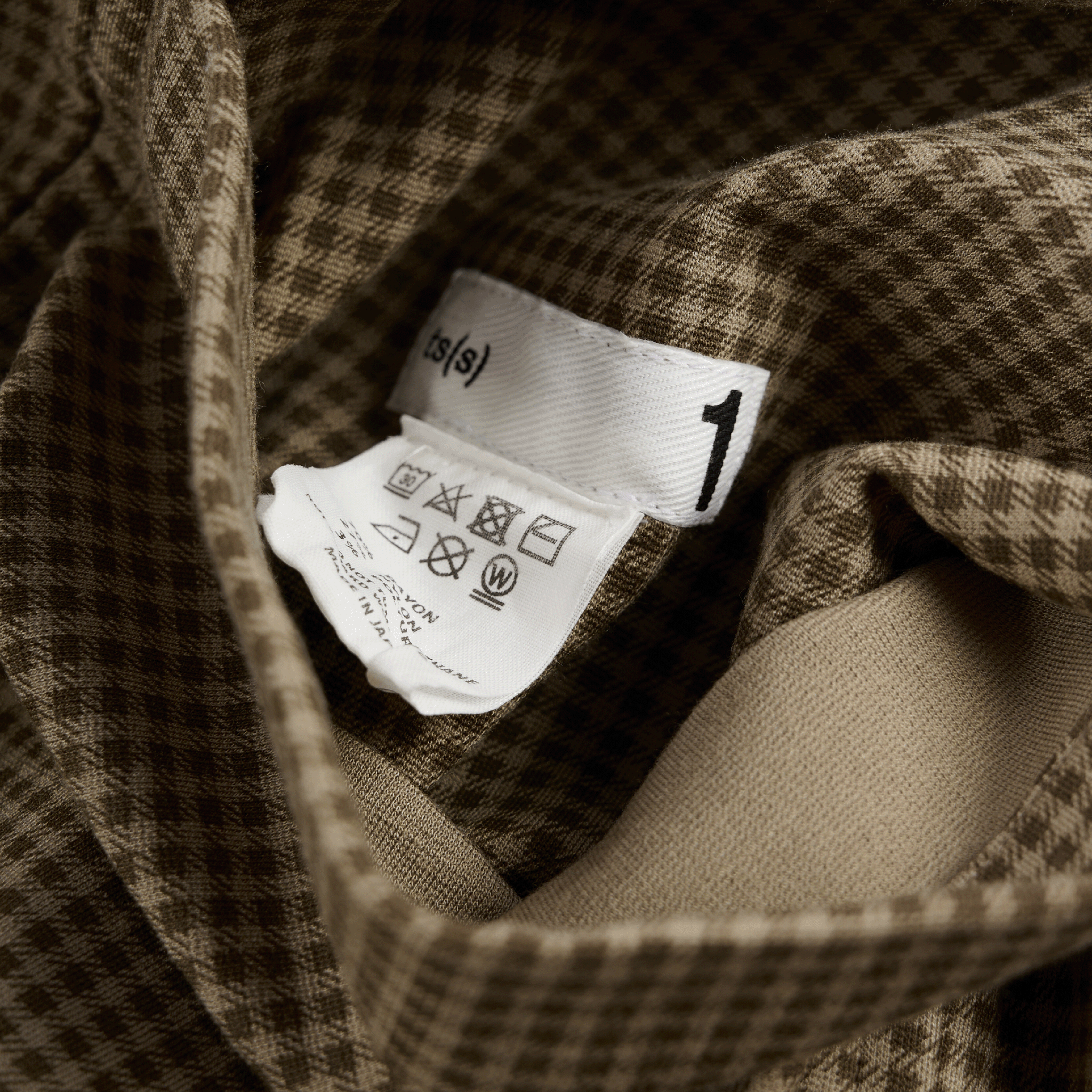 ts(s) - Gingham Reversible Trousers Beige/Brown