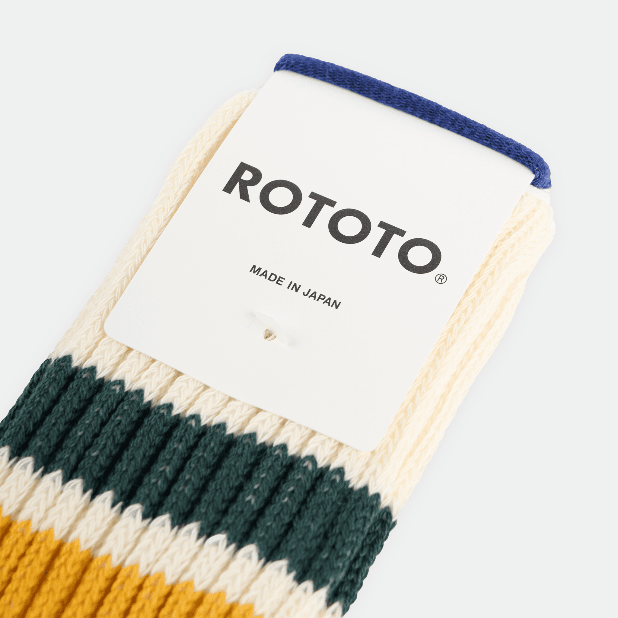 ROTOTO - Coarse Ribbed Old School Dark Green/Yellow