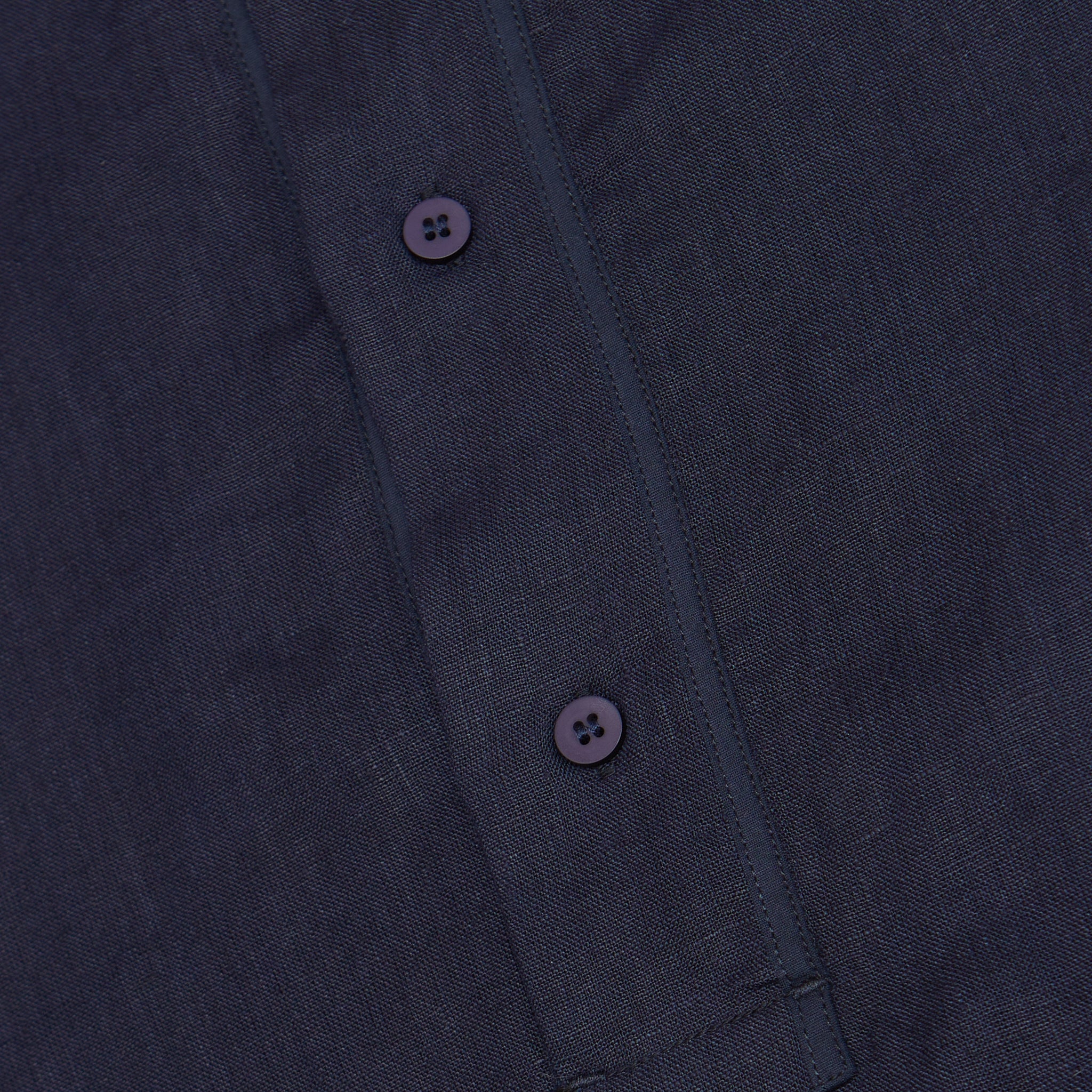 GRAYE - Oversized Grid Linen Shirt Navy