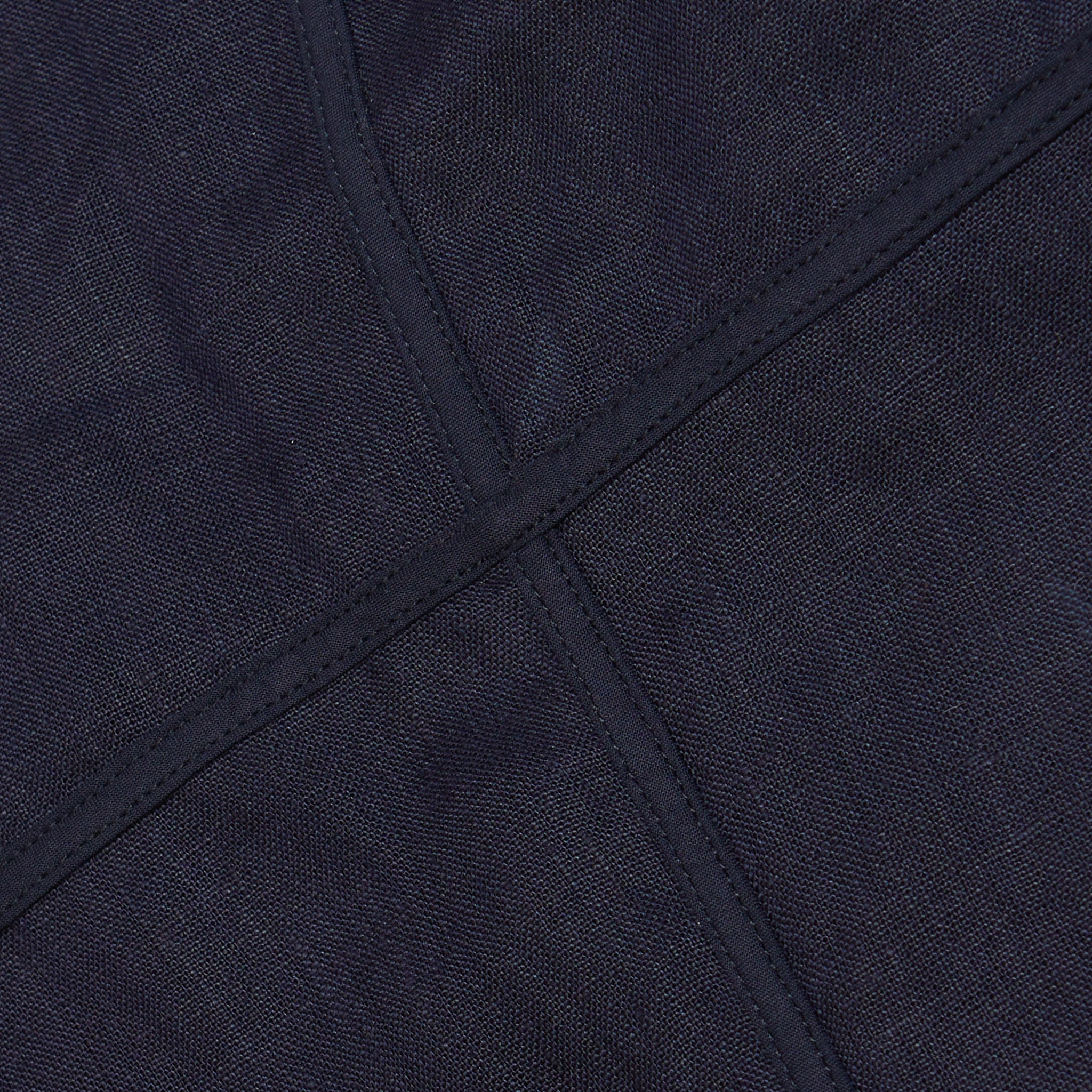 GRAYE - Oversized Grid Linen Shirt Navy