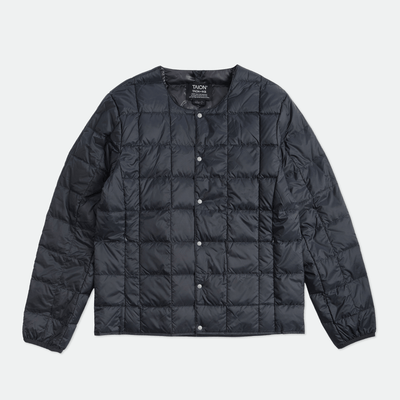 TAION - TAION - Crew Neck Button Down Jacket Dark Navy