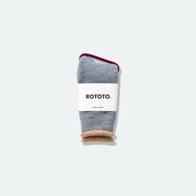 ROTOTO - Double Face Crew Blue/Brown