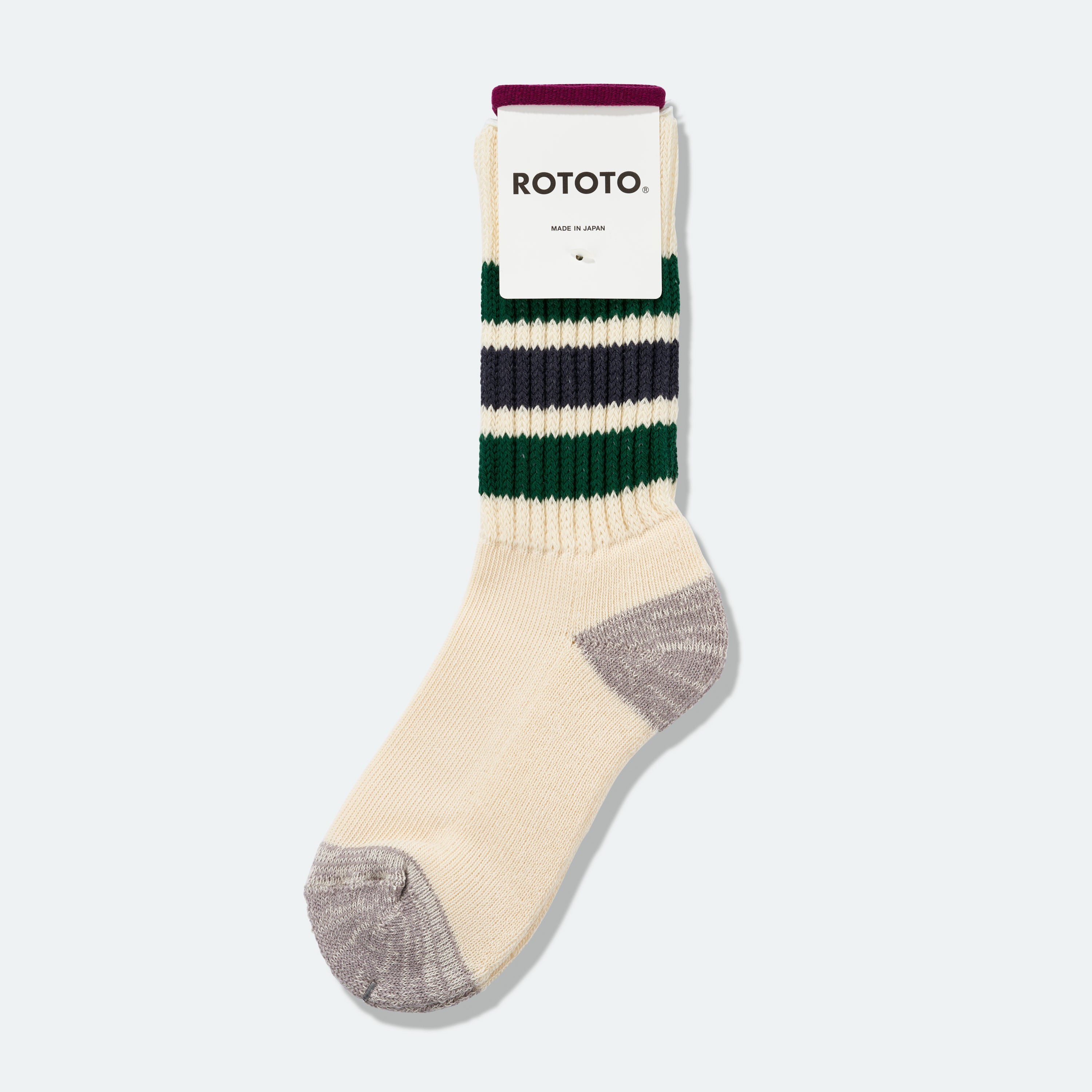 ROTOTO - Coarse Ribbed Old School Green/Charcoal