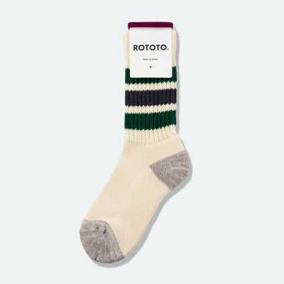ROTOTO - Coarse Ribbed Old School Green/Charcoal