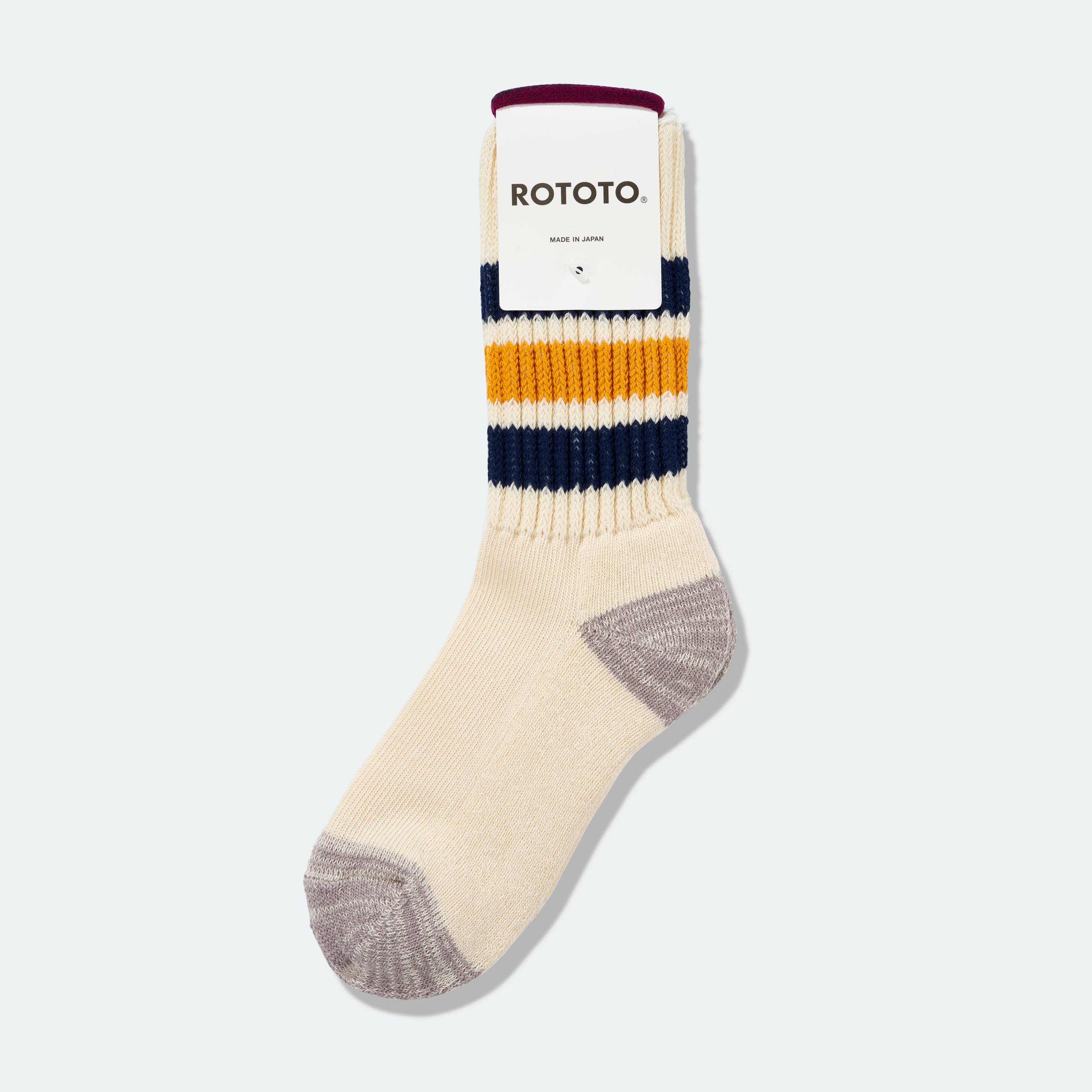 ROTOTO - Coarse Ribbed Old School Navy/Yellow
