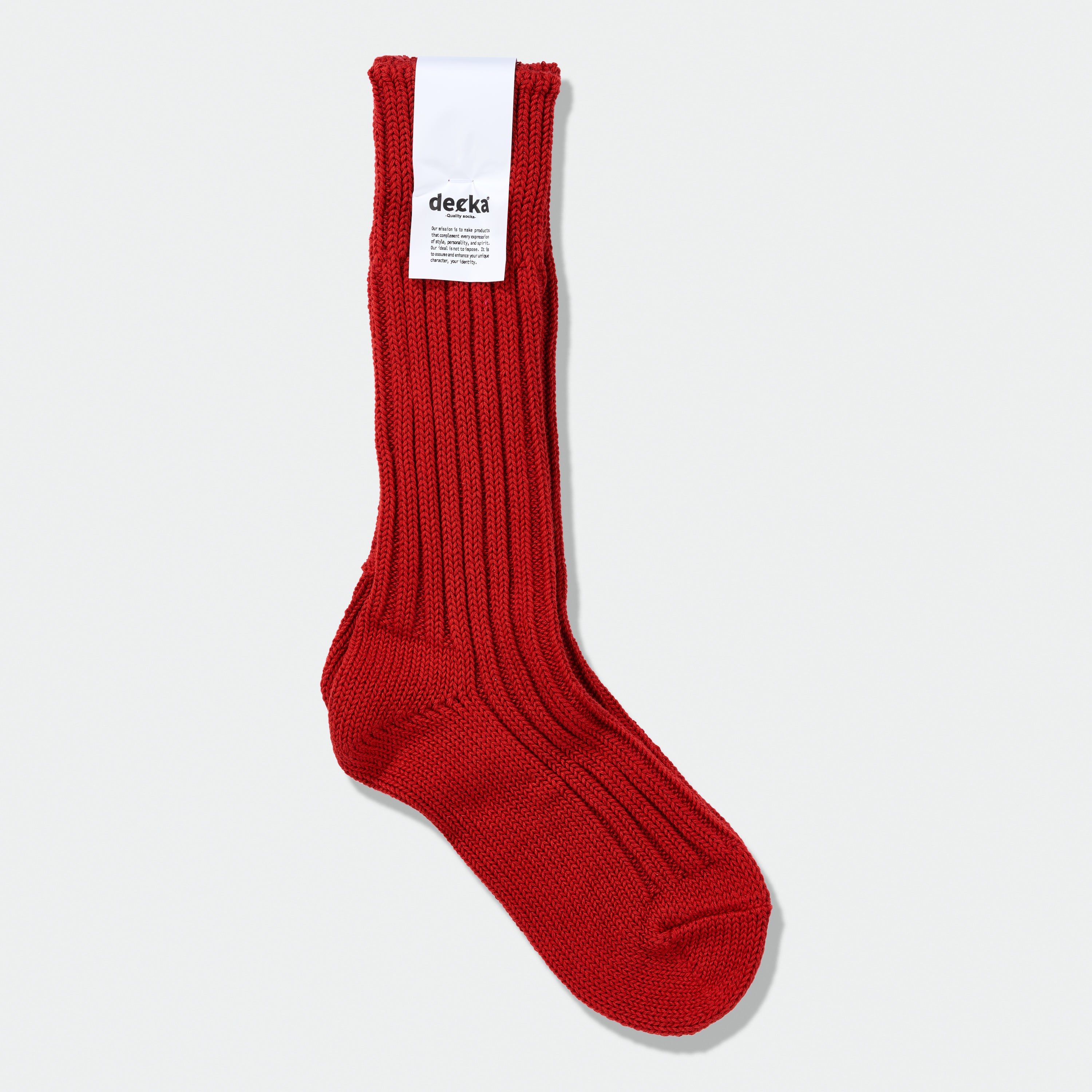 Decka - Cased Heavyweight Plain Socks Burgandy