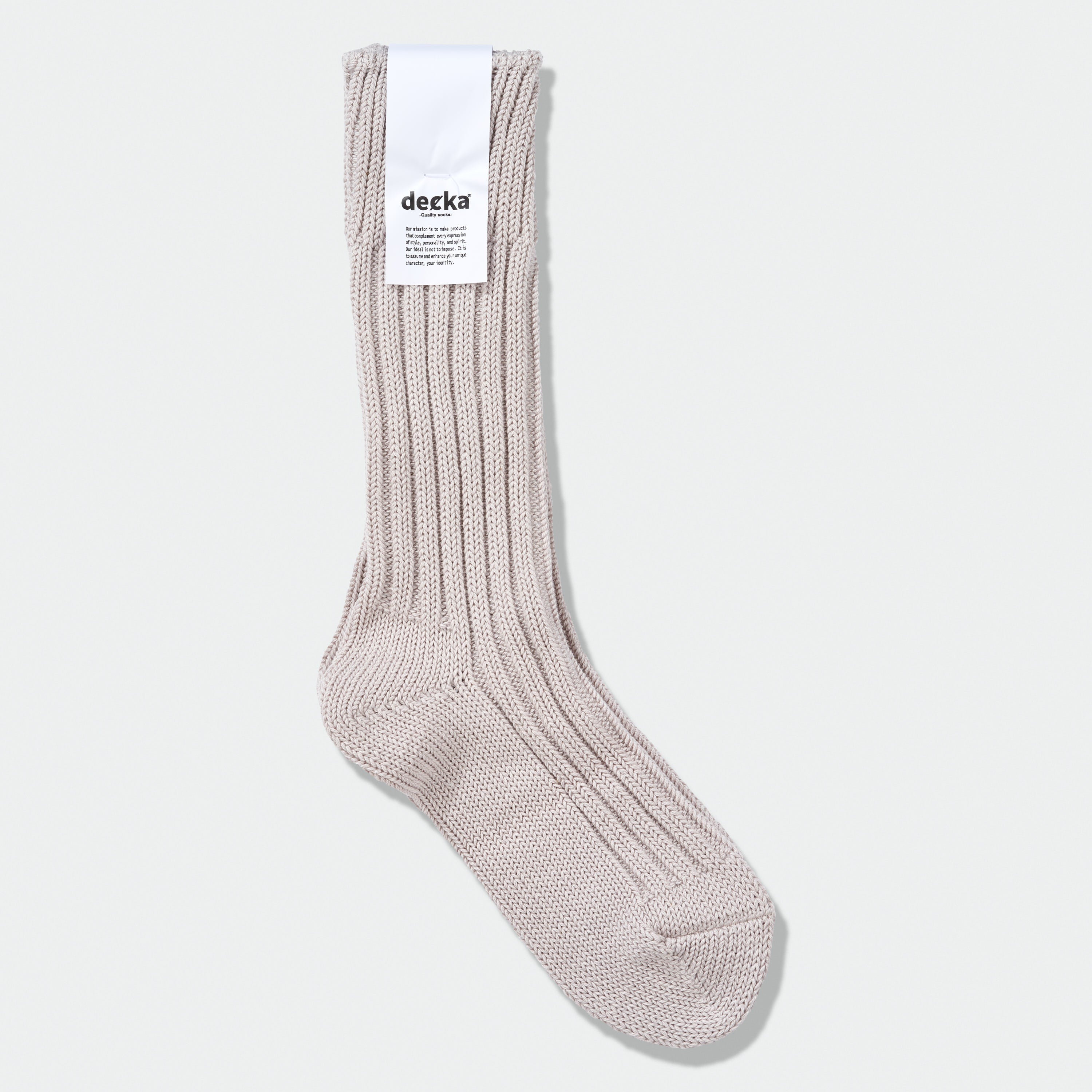 Decka - Cased Heavyweight Plain Socks Silver