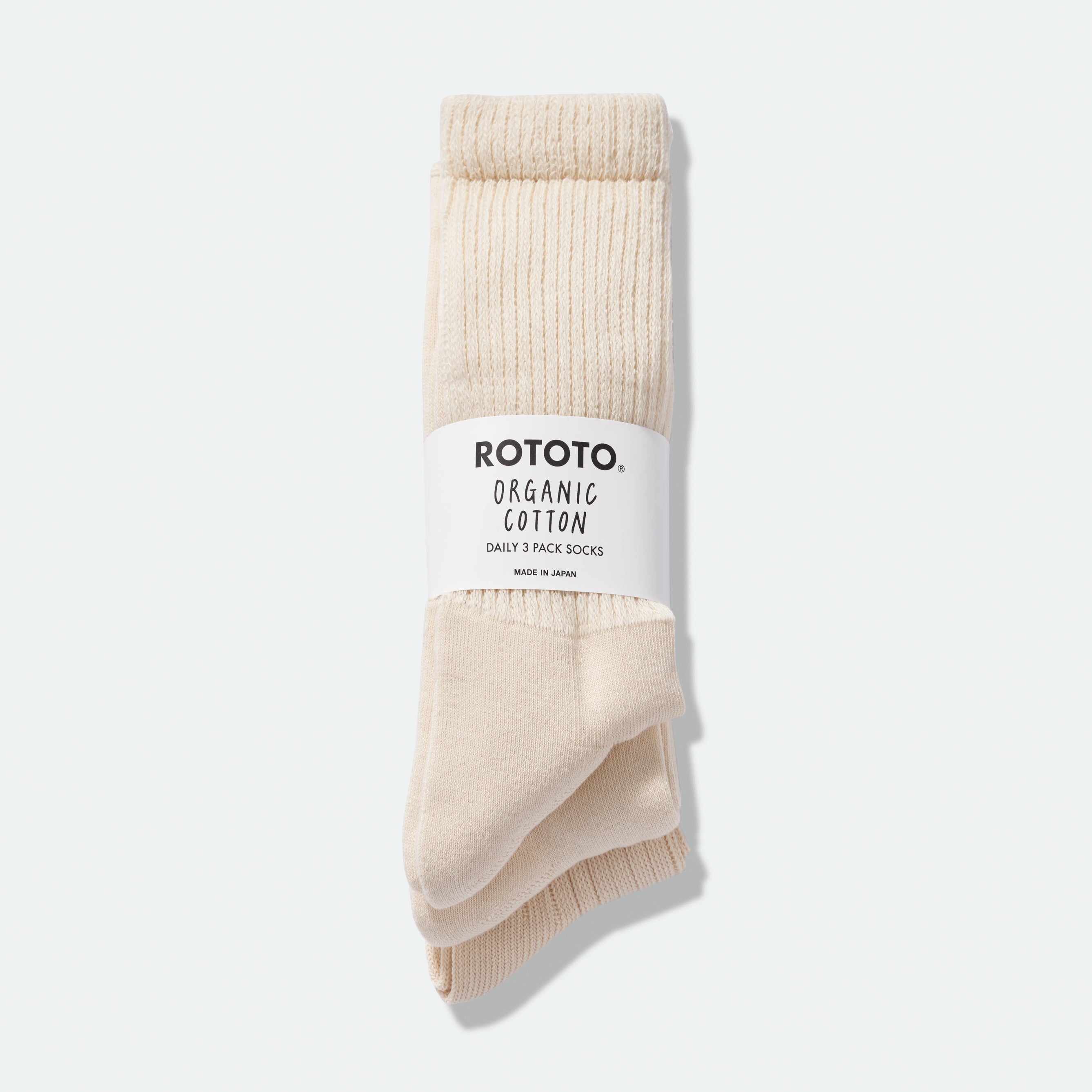 ROTOTO - Organic Daily 3 Pack Ecru